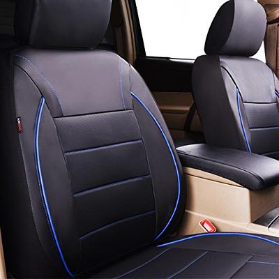 CAR PASS Universal FIT Piping Leather Car Seat Cover, for  suvs,Van,Trucks,Airbag Compatible,[]