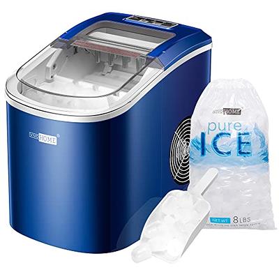 VIVOHOME Electric Portable Compact Countertop Automatic Ice Cube Maker  Machine with Hand Scoop 10 Ice Bags and Self Cleaning Function 27lbs/Day  Navy Blue - Yahoo Shopping