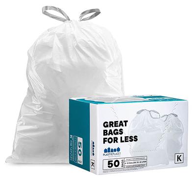 Innovaze 13 Gallon White Kitchen Trash Bags with Drawstring (270-Count)