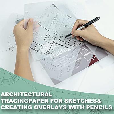 Freehand Black Ink Sketch Drawing Of Building Structure On Tracing Paper  With Pen And Scale Top View Stock Photo, Picture and Royalty Free Image.  Image 101441690.