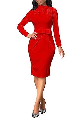 BPURB Church Dress for Women Plus Size Ruffle Bell Sleeve Flounce