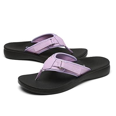 SOLLBEAM Womens Original Orthotic Comfort Thong Style Flip Flops Sandals  With Arch Support Heel Cup