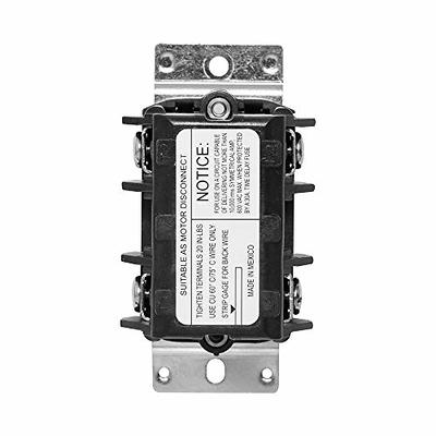 Leviton 60 Amp 600 Volt Industrial Grade Double Pole Single Phase AC Manual  Motor Controller Toggle Switch - Black MS602-BW - The Home Depot