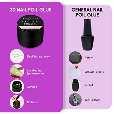 Makartt Nail Foil Glue Gel ,Foil Gel Transfer for Nail Foil Stickers Nail  Transfer Soak Off Nail Foil Sheets Manicure UV LED Lamp Required 