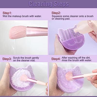 Sink Topper - Compact Foldable with Hanging Loop, Silicone Beauty Makeup Brush Cleaning Mat, Heat Resistant for Beauty Tools, Bathroom Sink Organizer