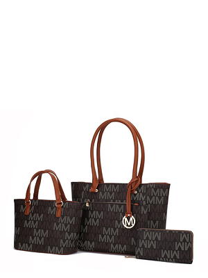 MKF Collection by Mia K. Women's Lady M Signature Tote Set