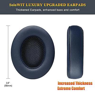 SoloWIT® Professional Ear Pads Cushions Replacement, Earpads for Beats Solo  2 & Solo 3 Wireless On-Ear Headphones with Soft Protein Leather, Stronger