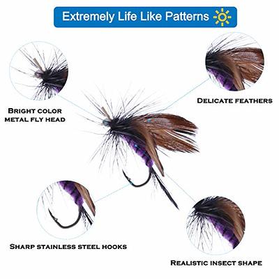 PLUSINNO Fly Fishing Flies Kit, 26/78Pcs Handmade Fly Fishing Gear with  Dry/Wet Flies, Streamers, Fly Assortment Trout Bass Fishing with Fly Box -  Yahoo Shopping