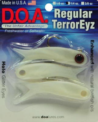 D.O.A. Terror Eyz Soft bait with Jig, Pearl with Red Eyes - Yahoo Shopping