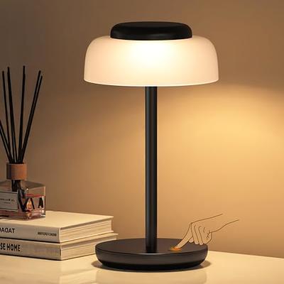 QiMH Battery Operated LED Table Lamp, 5000mAh Cordless Desk Lamp