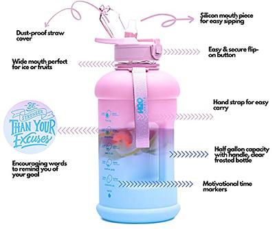 44OZ Clear Water bottle, with handle and mobile phone bracket, flexible  dust cover, leak-proof BPA-free, make sure you drink enough water, gym