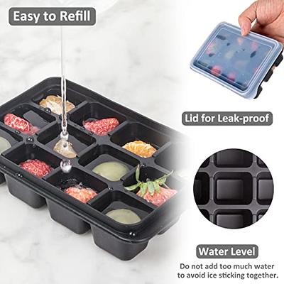 Large Size Silicone Ice Cube Molds, Ice Cube Tray With Removable