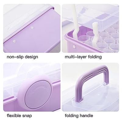 Three-layer Storage Box, Folding Storage Organizer With Lid