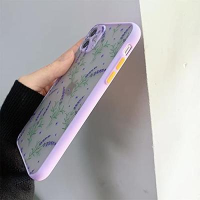 Ownest Compatible for iPhone 11 Case for Flower Clear Frosted PC Back  Floral Girls Woman and Soft TPU Protective Silicone Slim Case for iPhone