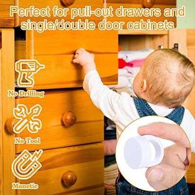 AYCORN Safety Magnetic Child Locks for Cabinets (10 Locks & 2 Keys), Baby  Proofing Cabinet Locks for Doors and Drawers 10 Pack - Easy Install No