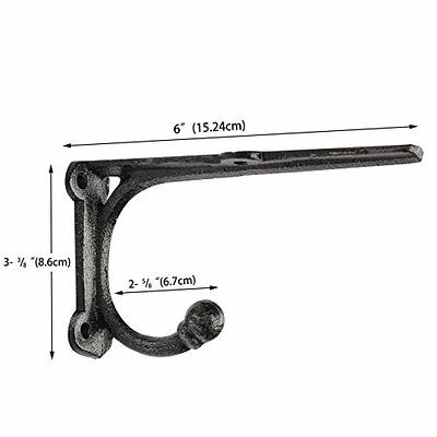 Shelf Brackets with Hooks, Heavy Duty Floating Shelf Bracket, Cast