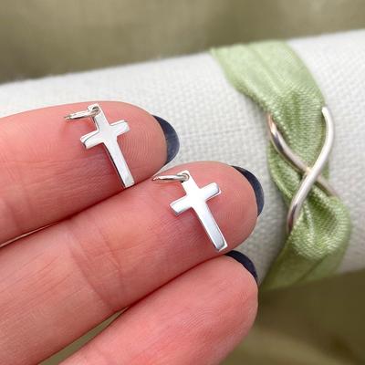 Set Of 2 X 925 Sterling Silver Tiny Cross Charms - Religious Jewelry Drops  For Earrings Bracelet Or Necklace Wholesale Supply - Yahoo Shopping