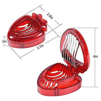 Strawberry Slicer Kitchen Gadget Cute Strawberry Cutter Slicer with  Stainless