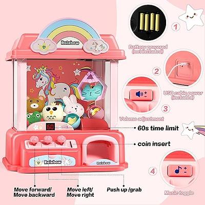 DOLIVE Claw Machine for Kids，Electronic Arcade Game Indoor Toy for  Girls，Candy Vending Prizes Grabber Claw Game Machine Toys for Party  Birthday for 6