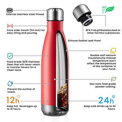  Hydrapeak 32oz Sport Insulated Water Bottle with Straw or Chug  Lid, Premium Stainless Steel Water Bottles, Leak & Spill Proof, Keeps  Drinks Cold for 24 Hours, Hot for 12 Hours (32oz