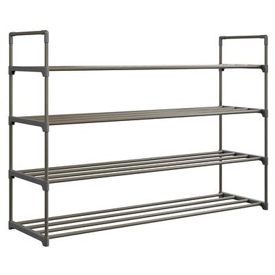 Simplify 22.44-in H 3 Tier 9 Pair Gray Fabric Shoe Organizer in the Shoe  Storage department at
