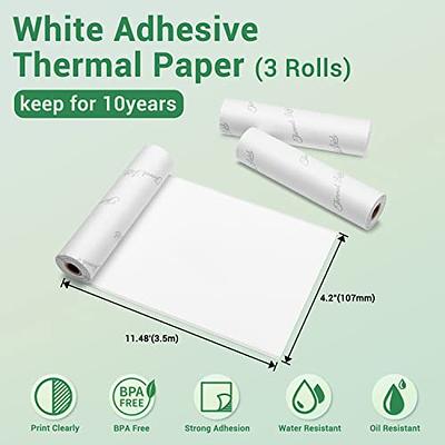 Phomemo White Self-Adhesive Thermal Paper, 4.3 Sticker Paper for