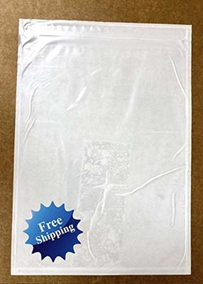 4.5 x 5.5 Clear Packing List Back Side Loading Plain Face Envelopes  Pouches (1000 Pcs)