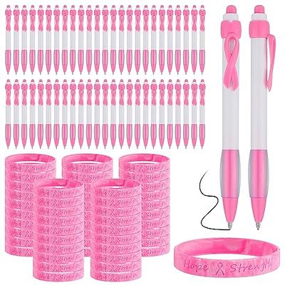 Breast Cancer Awareness Accessories, 50 Pcs Pink Ribbon Silicone Bracelets,  50 Pcs Black Ink Retractable Ballpoint Pens for Breast Cancer Awareness  Month Events Office Supplies Women Girls Gift - Yahoo Shopping