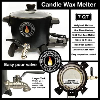 Wax Melter for Candle Making - Holds Approximately 7 Qts Or 14 Lbs of  Melted Wax - Easy Pour Valve - by SOYLITE CANDLES - Yahoo Shopping