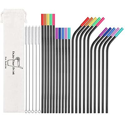 20 Pcs Black Reusable Stainless Steel Straws,10.5 & 8.5 Reusable Drinking  Straws with 20 Silicone Tips 5 Straw Brushes 1 Travel Case,Eco Friendly Extra  Long Metal Straw for 20 24 30 oz Tumbler - Yahoo Shopping