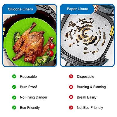2Pcs Air Fryer Silicone Pot Handle Reusable Air Fryer Liner Heat Resistant  NL