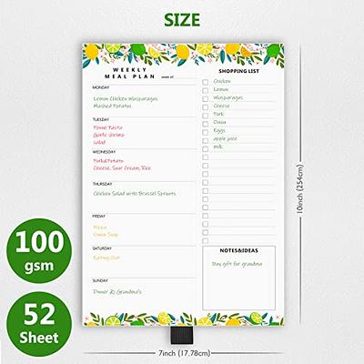 bloom daily planners Weekly Meal Planning Pad - Magnetic Hanging  Refrigerator Menu Planner with Tear-Off Sheets & Perforated Grocery  Shopping Lists 