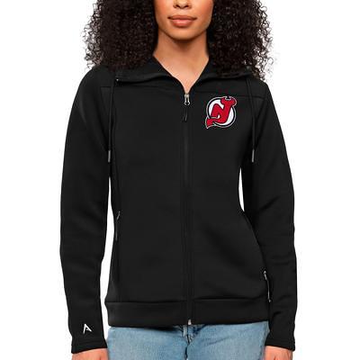 Women's Antigua Black New York Jets Victory Full-Zip Hoodie