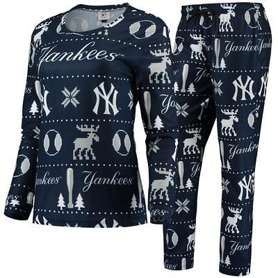 Women's FOCO Navy New York Yankees Ugly Pajama Set - Yahoo Shopping