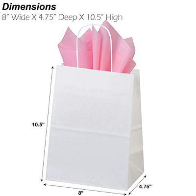 50ct White Paper Gift Bags + 100ct Light Pink Gift Tissue (Flexicore  Packaging) - Yahoo Shopping