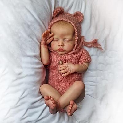 Zlgkjk Reborn Baby Dolls Girl, 18 Realistic Soft Vinyl Silicone Full Body,  Lifelike Sleeping Dolls for Girls, Real Life Baby Doll Gift Set for 3+