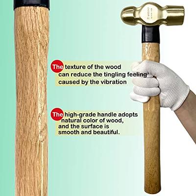 WEDO Titanium Ball Peen Hammer,8oz Ball Pein Hammer with Wooden  handle,Non-magnetic,Light Weight,Corrosion Resistant,Length  300mm,Rust-proof,One-time