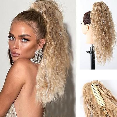 Fluffy Pigtail Extensions in Blonde