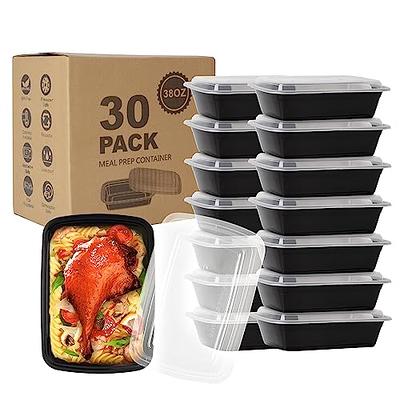 PAMI Deli Plastic Containers With Lids [48-Pack, 8oz] - Small Food