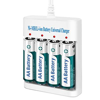 Rechargeable Batteries AA with LCD Charger,Hixon 8x3500mWh AA Rechargeable  Lithium Batteries,Constant 1.5V Output,1600Cycles,Fits for Blink Camera  VR/Xbox Gaming Controller. - Yahoo Shopping