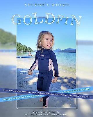  REALON Kids Wetsuit for Toddler Girls Boys and Youth,3mm  Neoprene Swimsuits Children Wet Suits 2mm Shorty/Full Long Sleeve Back Zip  in Cold Water Warmth for Swimming Diving Jet Skiing Surfing 