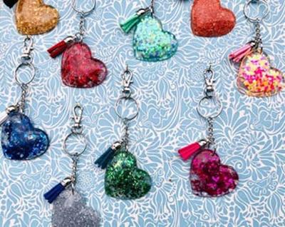 Custom Initial Keychain Glitter Keychain With Name Purse Charm Backpack  Charm 