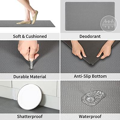 HappyTrends Kitchen Mat Cushioned Anti-Fatigue Floor Mat,17.3x60,Thick  Waterproof Non-Slip Heavy Duty Ergonomic Comfort Rug for