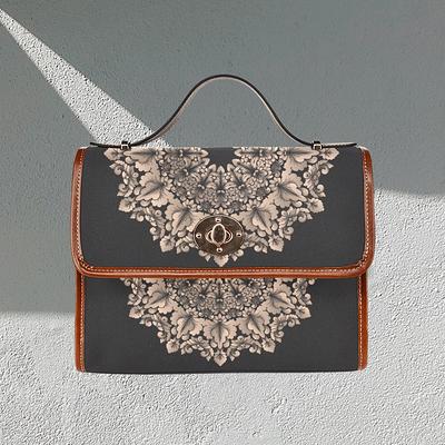 Mandala Pattern Canvas Satchel Bag, Cute Women Gray Crossed Body Purse,  Vegan Leather Strap Hand Bag Goth Hippies Boho Gift - Yahoo Shopping