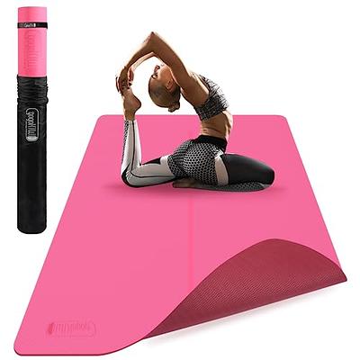  Large Yoga Mat for Men and Women - 6'x4'x6mm, Extra Wide TPE  Fitness Mat for Home Gym Workout, Non-Slip, Perfect for Barefoot Exercise ( Yoga, Pilates, Stretching, Meditation) : Sports 