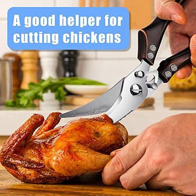 Heavy Duty Stainless Steel Multi-purpose Kitchen Scissors cut chicken small  bone