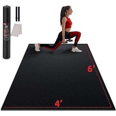  ActiveGear Large Exercise Mat 6'x5'x7mm, Workout Mat for Home, Durable Home Gym Flooring, Non-Slip, Thick, High Density Rubber Mats for  At-home Fitness