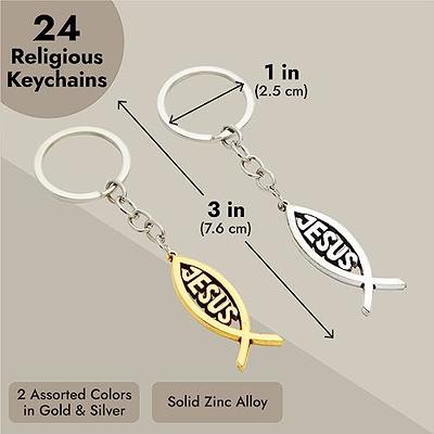 Juvale 24 Pack Metal Jesus Fish Keychains, Christian Religious Gifts for  Women and Men, Bulk Key Rings for Easter Party, Family Reunion Favors  (Silver and Gold-Colored) - Yahoo Shopping