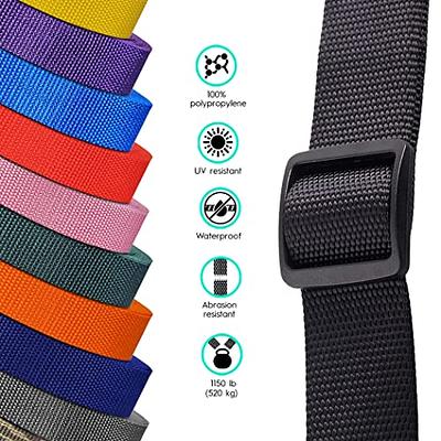 MOZETO 1 Inch Nylon Webbing Strap with Plastic Tri-Glide Slide Clips, 10 25  50 Yards Heavy Duty Nylon Strapping for Indoor or Outdoor Gear, DIY  Crafting, Repairing - Yahoo Shopping