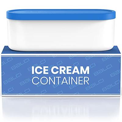 BALCI - Ice Cream Container - 2 Quart - Perfect Reusable Freezer Storage  for Homemade Ice Cream Tubs for Sorbet, Frozen Yogurt and Gelato! -  Flexible Silicone Lids, Long Scoop, Stackable - Blue - Yahoo Shopping